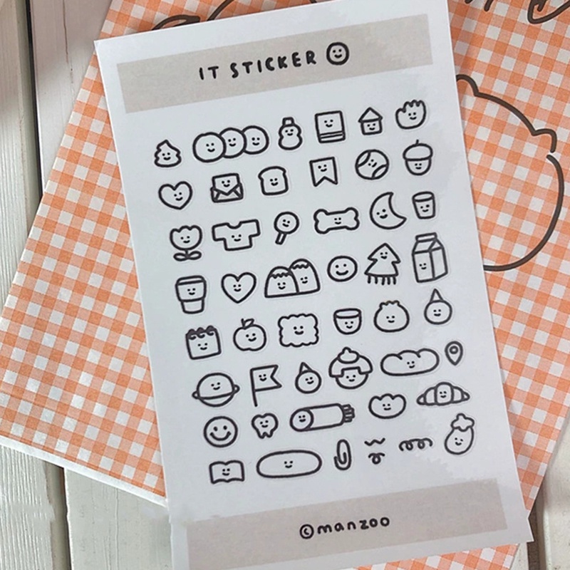 Sticker Dán Trang Trí Thủ Công Chống Nước Hình Động Vật Phong Cách Hàn Quốc