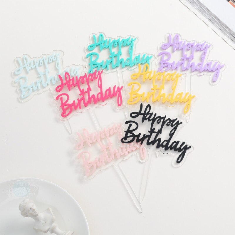 Chữ Happy Birthday Cắm Trang Trí Bánh Kem