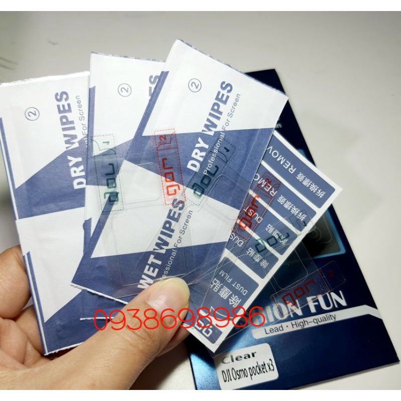 bộ 3 dán màn hình Osmo Pocket 1 Pocket 2 chính hãng GOR chuẩn xịn