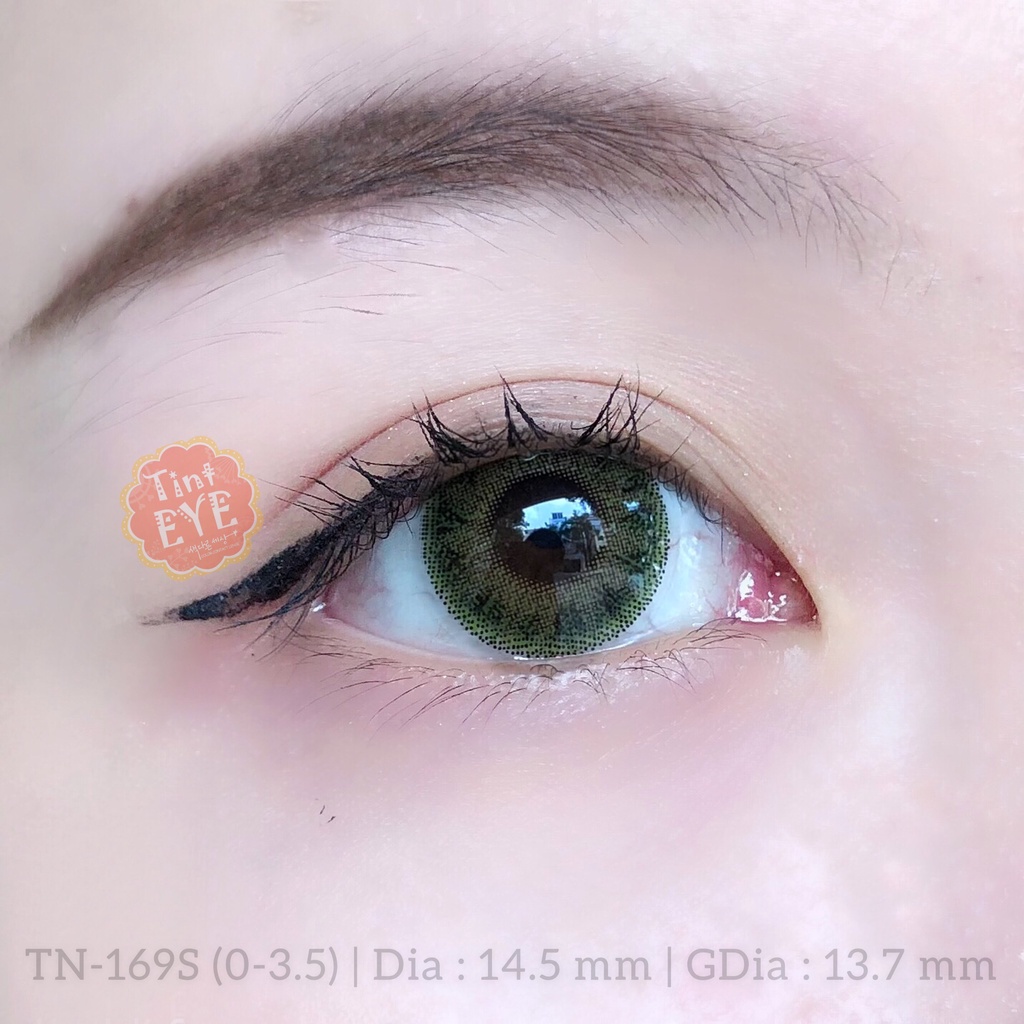 [Tặng Combo 115k] Kính Áp Tròng Tinteye Lens TN-169s Xanh Lá Tây Giãn Nhẹ