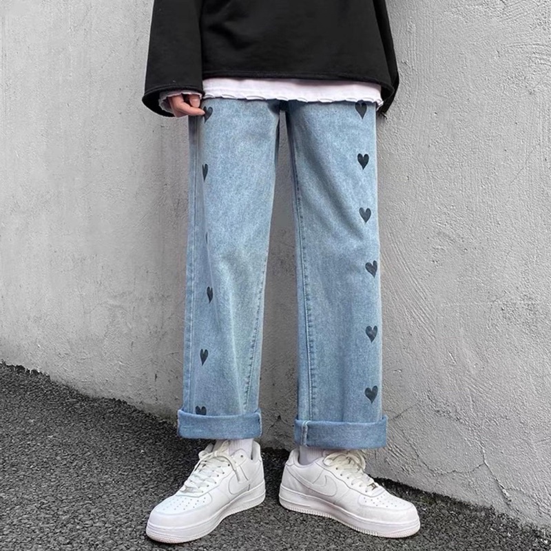 QUẦN ỐNG XUÔNG TRÁI TIM UNISEX