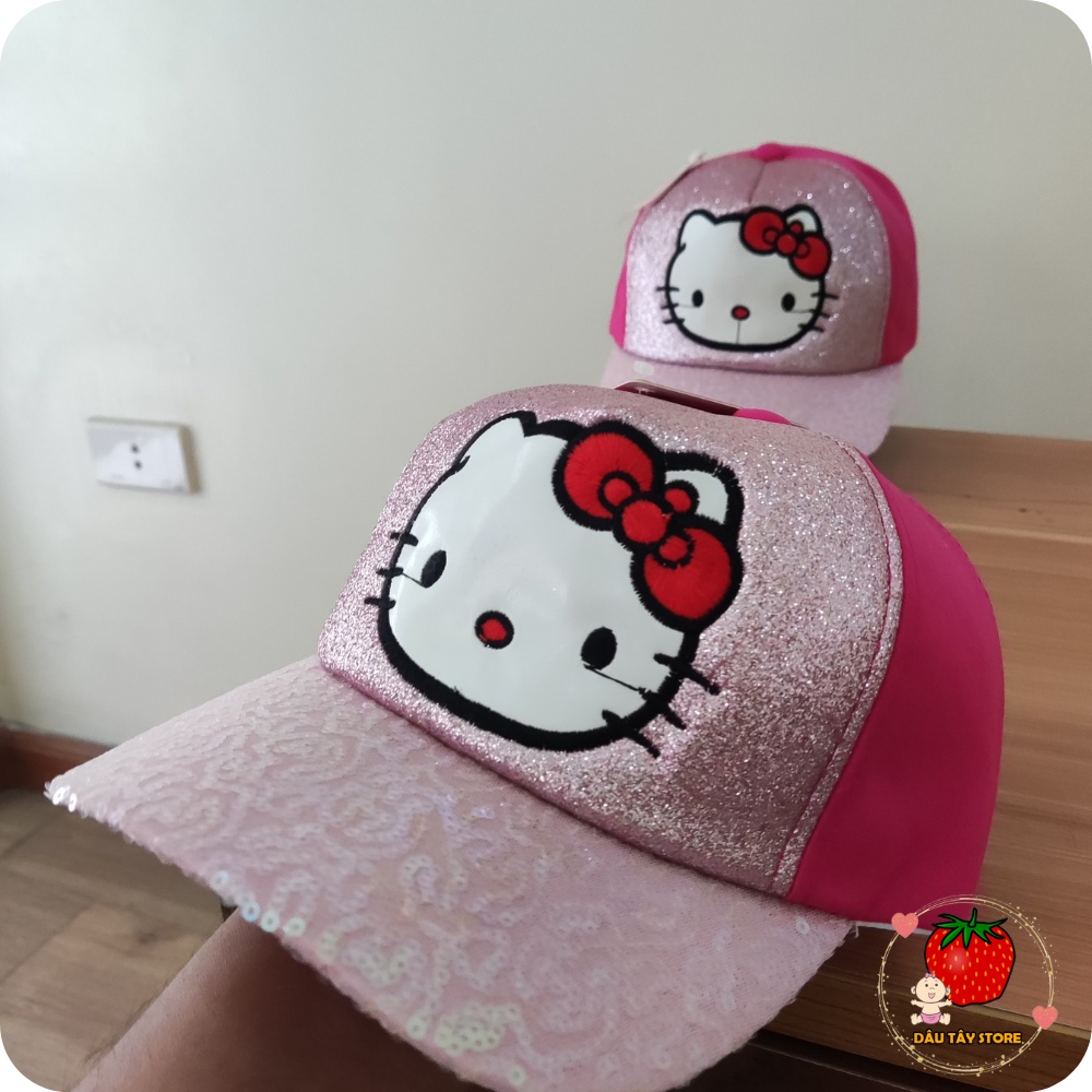Mũ hoạ tiết Hello Kitty cho bé gái từ 3 đến 7 tuổi siêu cute siêu đáng yêu