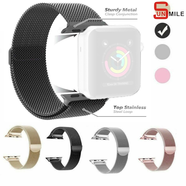 Dây đồng hồ phong cách Milan dùng thay thế cho Apple Watch Series 1/2/3/4 38MM/40MM/42MM/44M