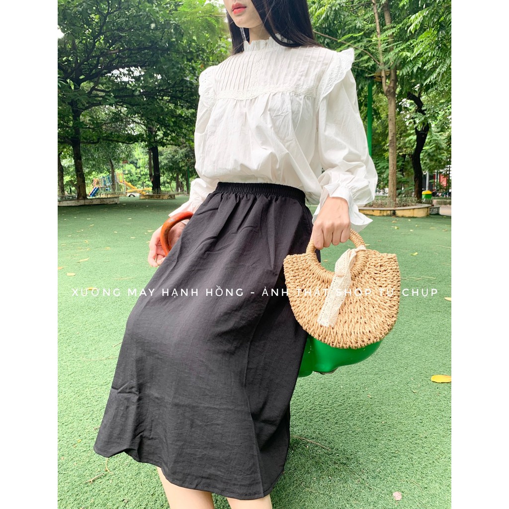 GIÁ SỈ - Chân váy trơn đũi hàn quốc ullzzang túi xẻ (ảnh thật/sẵn) 2 lớp | BigBuy360 - bigbuy360.vn