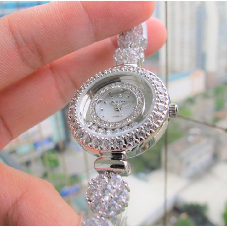 Đồng Hồ Nữ Chính Hãng Dây Kim Loại Đính Đá Chống Nước Chống Xước Royal Crown 5308 | BigBuy360 - bigbuy360.vn