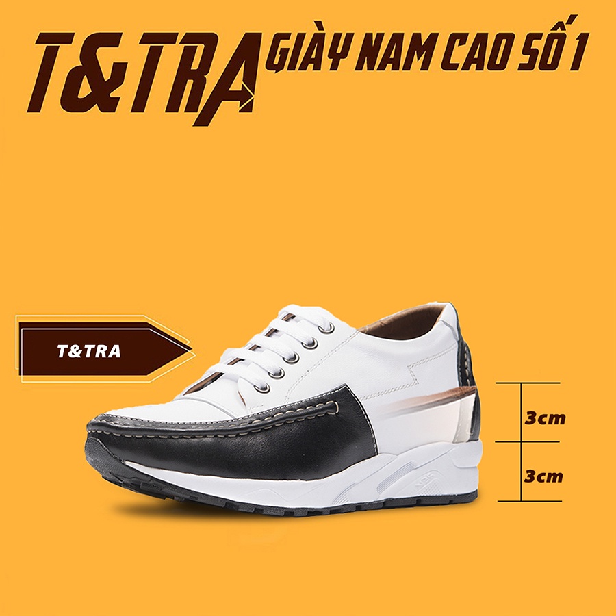 [ 6CM ] Giày Độn Nam T&amp;TRA T27TĐ