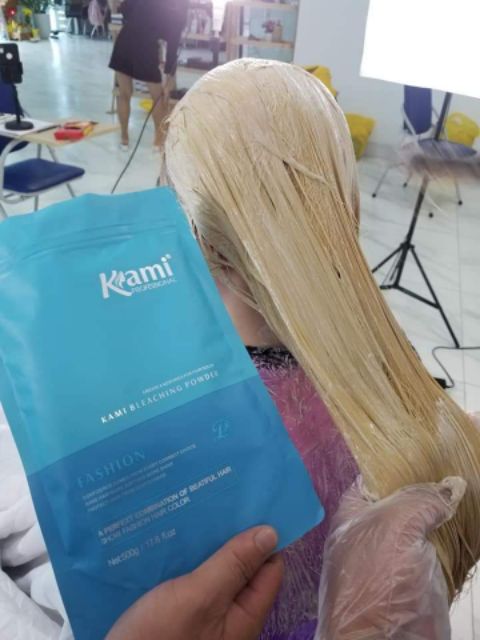 Bột tẩy tóc chống rát Kami - hương trà xanh