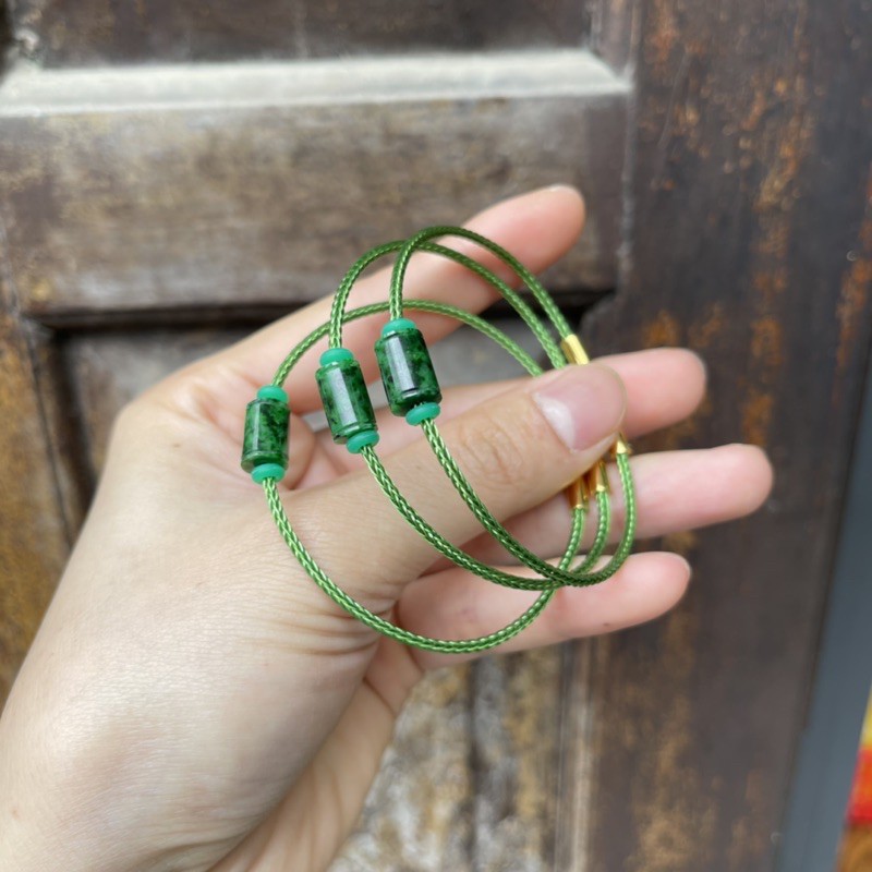 Vòng Tay Lu Thống Xanh Mini Dây Cáp Cao Cấp - Giúp hanh thông công việc, làm ăn thuận lợi, bình an may mắn