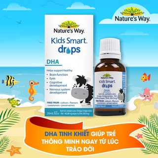 NATURE'S WAY KIDS SMART DROPS DHA- HỖ TRỢ PHÁT TRIỂN NÃO BỘ, THỊ LỰC CHO BÉ
