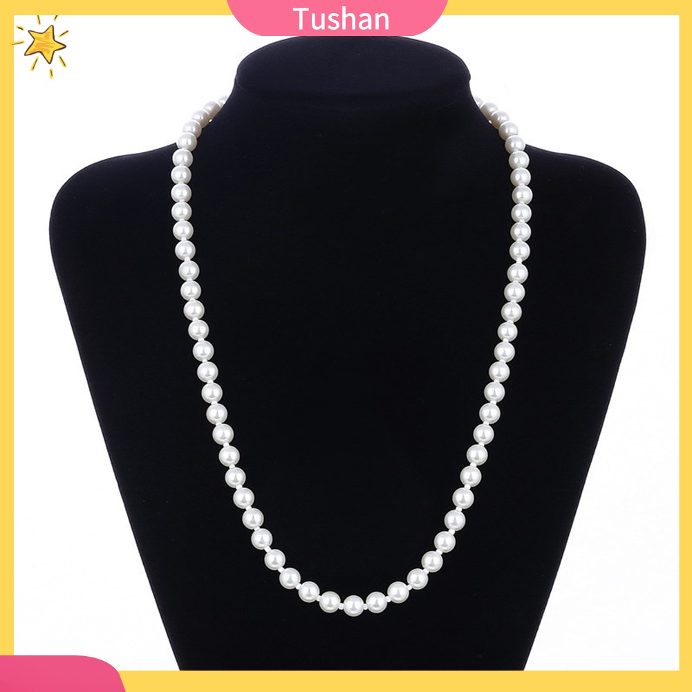 Dây Chuyền Hợp Kim Dáng Dài Đính Ngọc Trai Giả Xinh Xắn