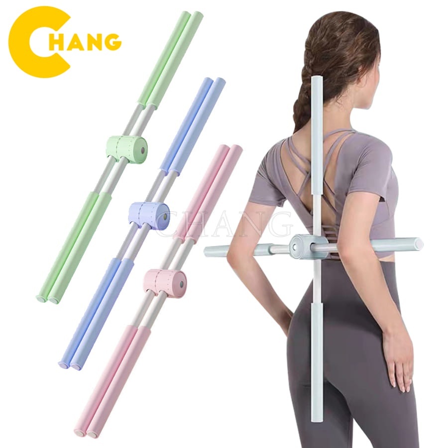 Thanh Tập Chống Gù Lưng, Vai, Gậy Tập Yoga Toàn Thân Bằng Thép Không Gỉ, Dụng Cụ Hỗ Trợ Yoga, Cải Thiện Vóc Dáng