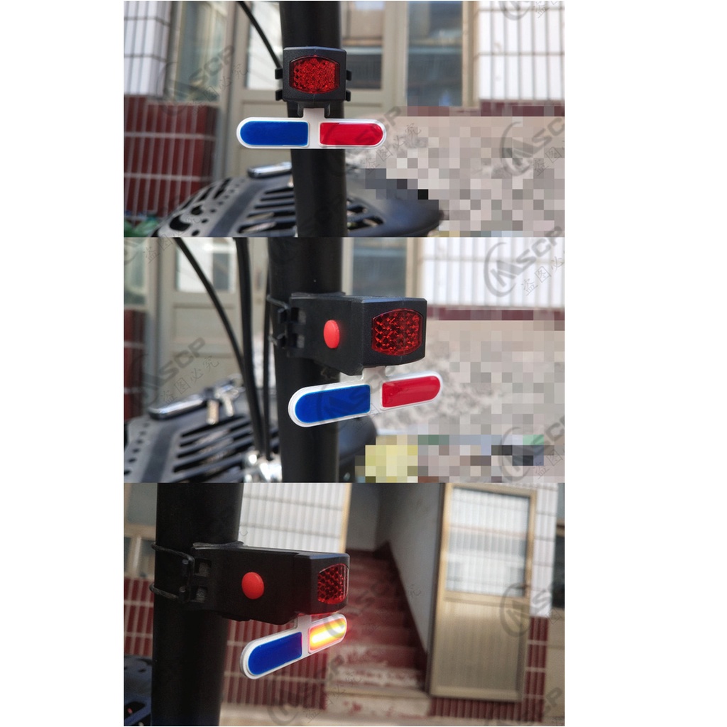 Đèn hậu đèn cảnh báo xe đạp 2-043