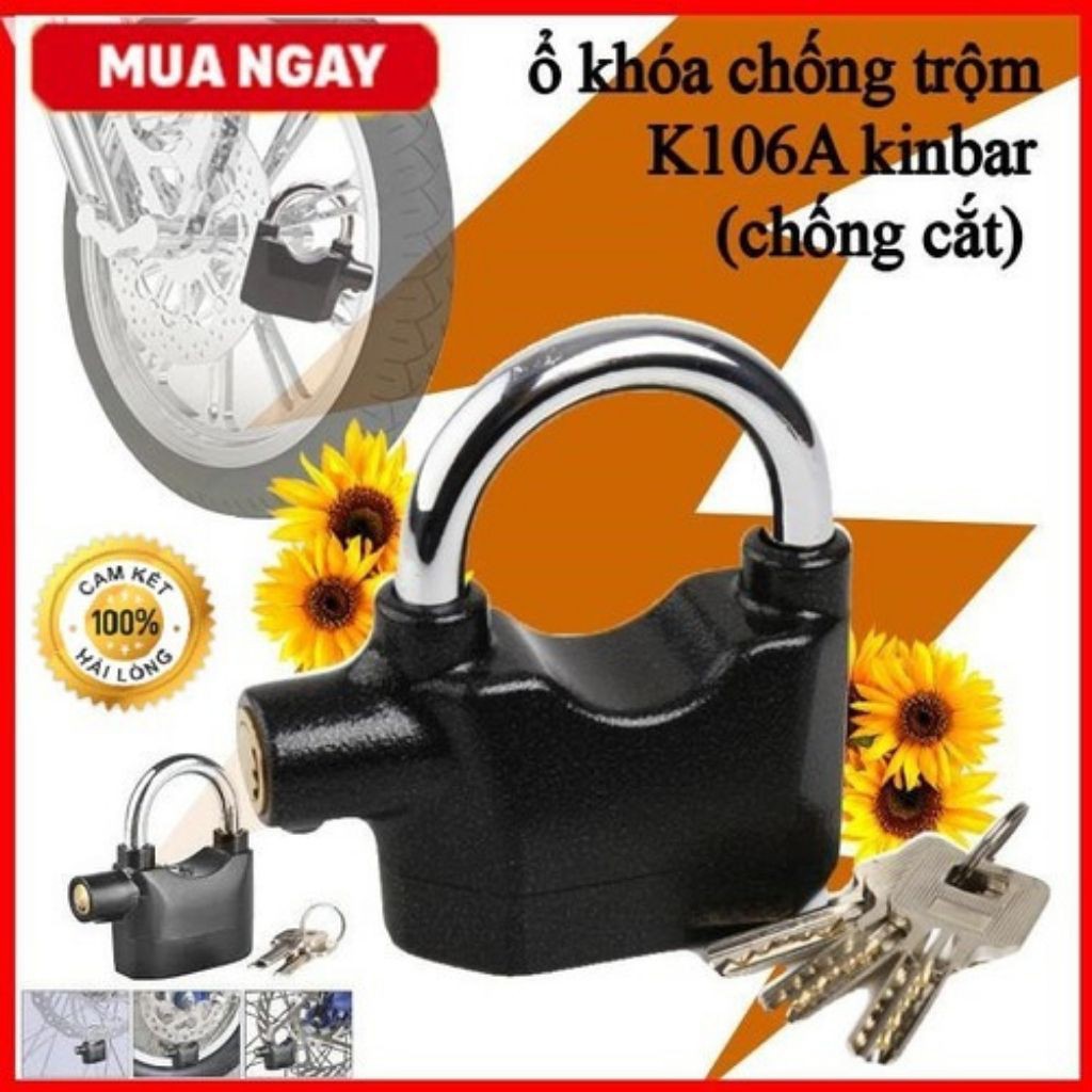 Khóa Chống Trộm Xe Máy Thông Minh Có Còi Báo Động Alarm Lock