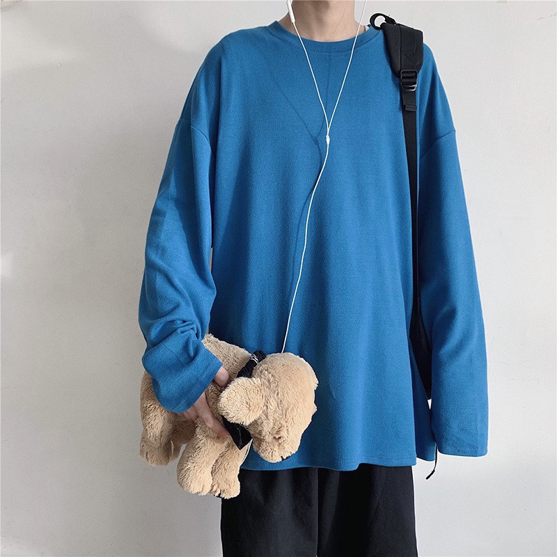 Áo phông trơn tay dài fom rộng M - 2XL( 40 đến 110kg) TM2 | BigBuy360 - bigbuy360.vn