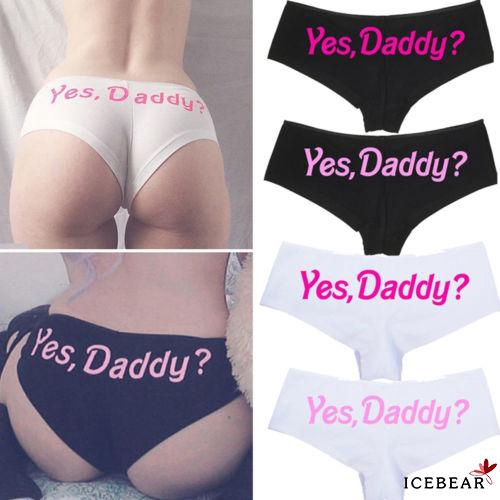 Quần lót G-string in chữ vui nhộn chất liệu cotton quyến rũ cho nữ