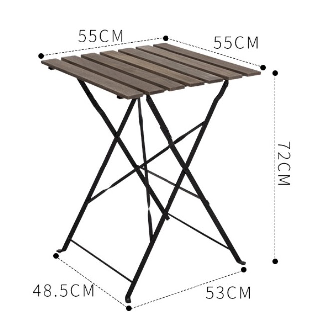 Bộ Bàn 2 Ghế Gỗ BISTRO Patio Mini Chuyên Dụng Phù Hợp Làm Bàn Ăn, Bàn Cà Phê - Gấp Gọn Dễ Dàng - Bộ Gồm 1 Bàn 2 Ghế