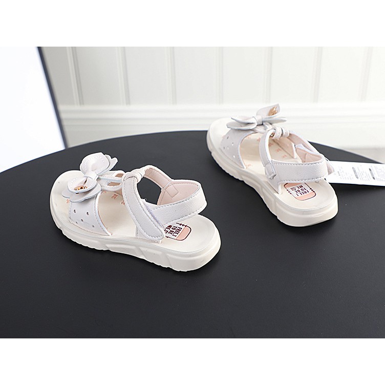 sandal bé gái size 21-30 nơ đính thiên nga da mềm