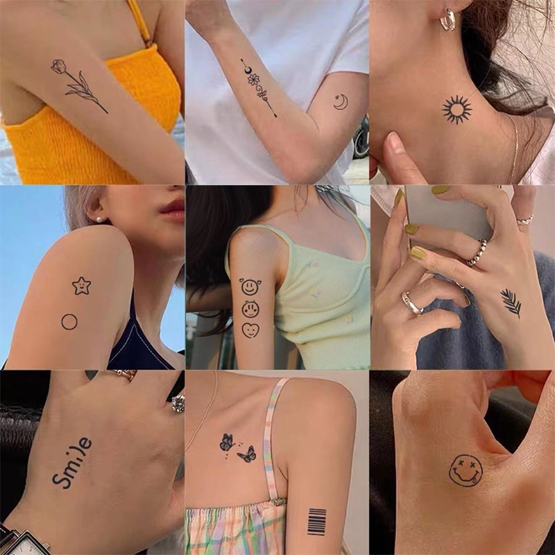 Set 6 Hình Xăm Dán Tạm Thời Chống Nước Lâu Trôi 2 Tuần