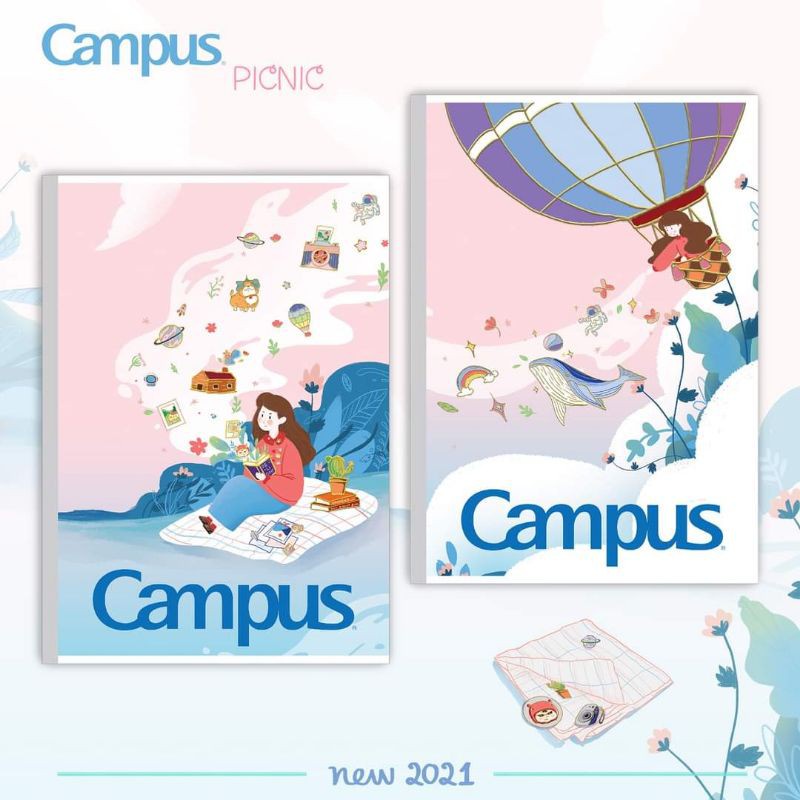 Vở kẻ ngang campus 80 trang picnic