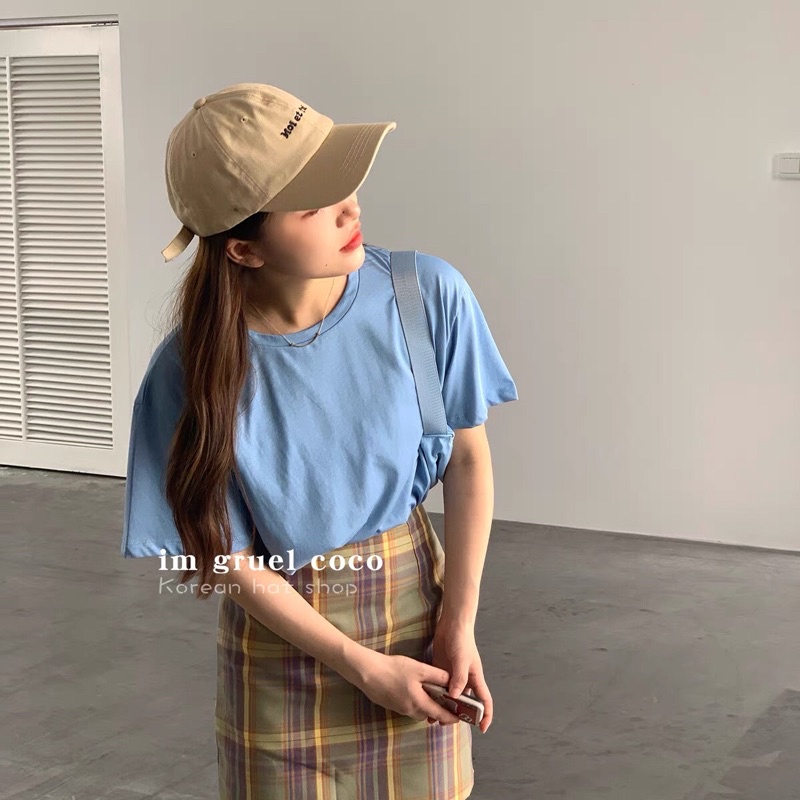 MŨ LƯỠI TRAI NAM NỮ HÀN QUỐC VẢI COTTON MỀM, NÓN KẾT THÊU CHỮ FREESIZE