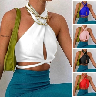 Áo croptop sát nách thiết kế hở lưng quyến rũ