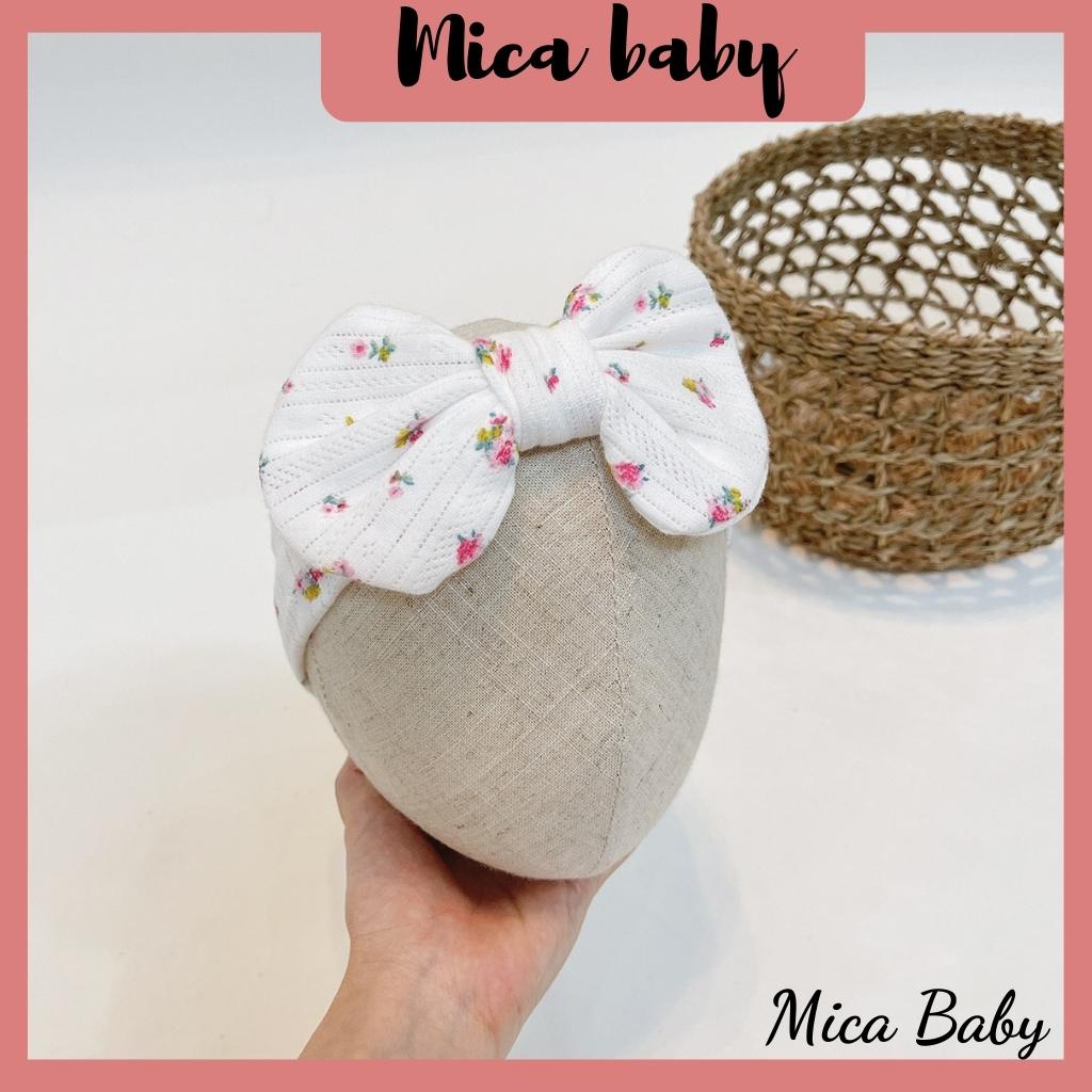 Băng đô mềm mại thoáng khí bản to dễ thương cho bé Mica baby BD04