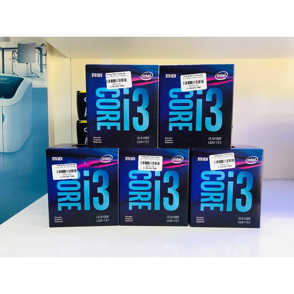 CPU Intel i3 9100F hàng chính hãng Viễn Sơn (BH 3 năm)