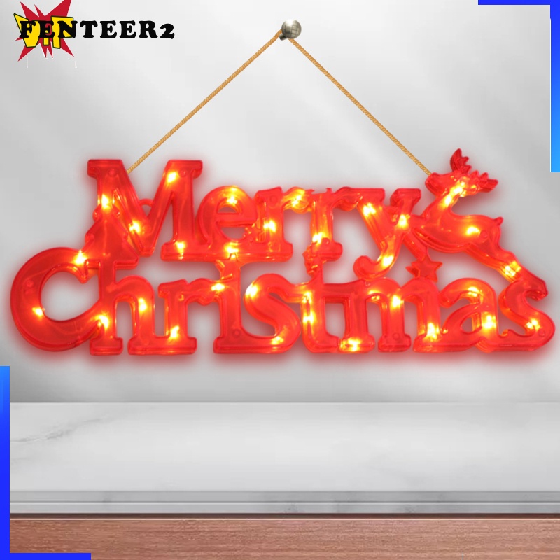 Set 2 3c Đèn Led Hình Chữ Merry Christmas Trang Trí Giáng Sinh