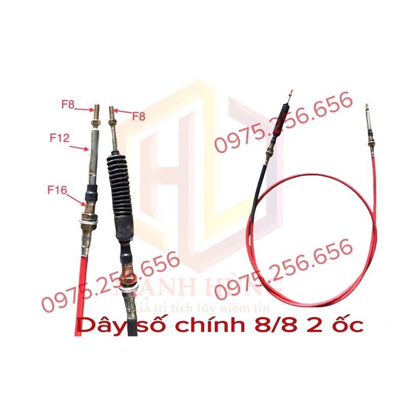 Dây số chính 2m8 8/8 2 ốc phụ tùng máy cày máy nông nghiệp phụ tùng ô tô