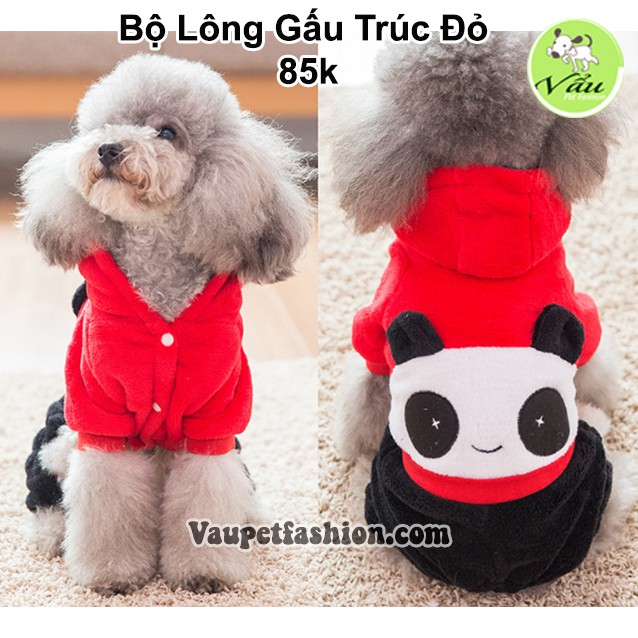 Bộ thú 4 chân nhung siêu ấm cho chó mèo
