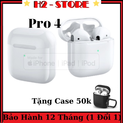 Tai Nghe Nhét Tai PRO4 TWS ko dây Kết Nối Bluetooth Full Chức Năng Dùng Cho ĐT táo,tablet táo,máy nghe nhạc táo