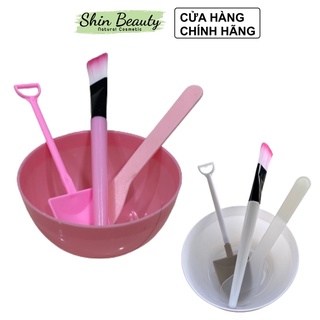 Bộ chén pha mặt nạ (gồm 1 chén, 1 que, 1 xẻng, 1 cọ)