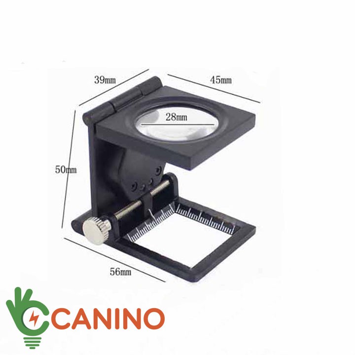 Kính lúp mini 10X Canino có thước đo đa năng