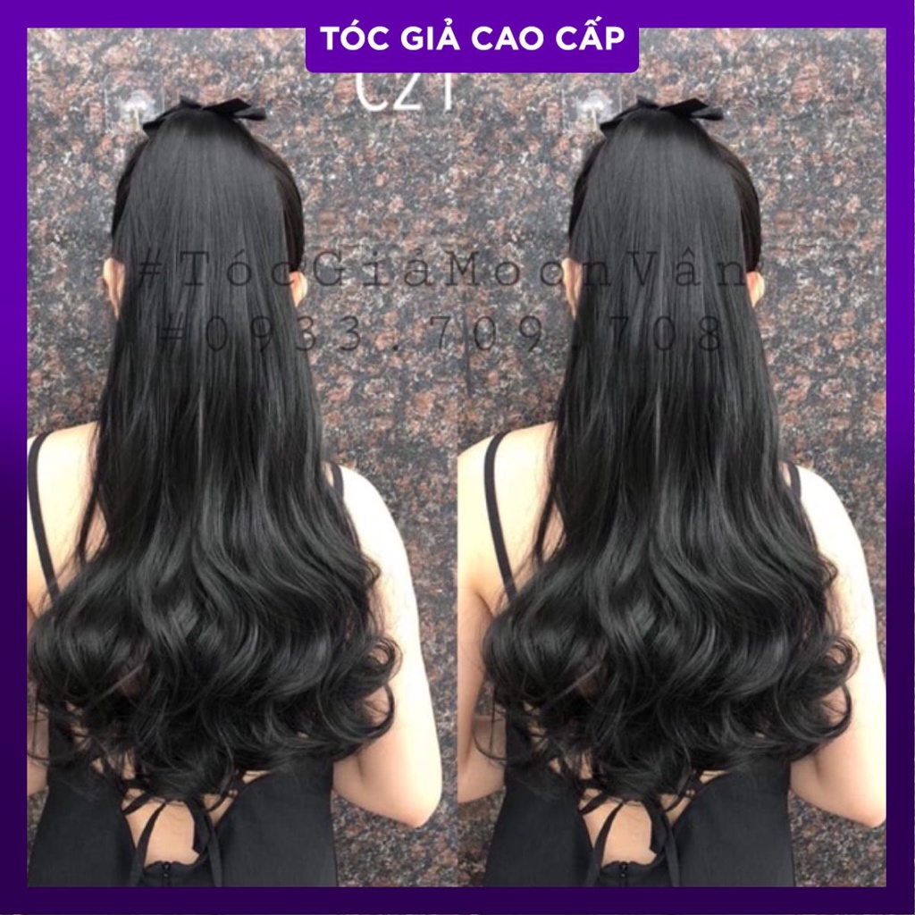 Tóc cột xoăn 55cm hình thật