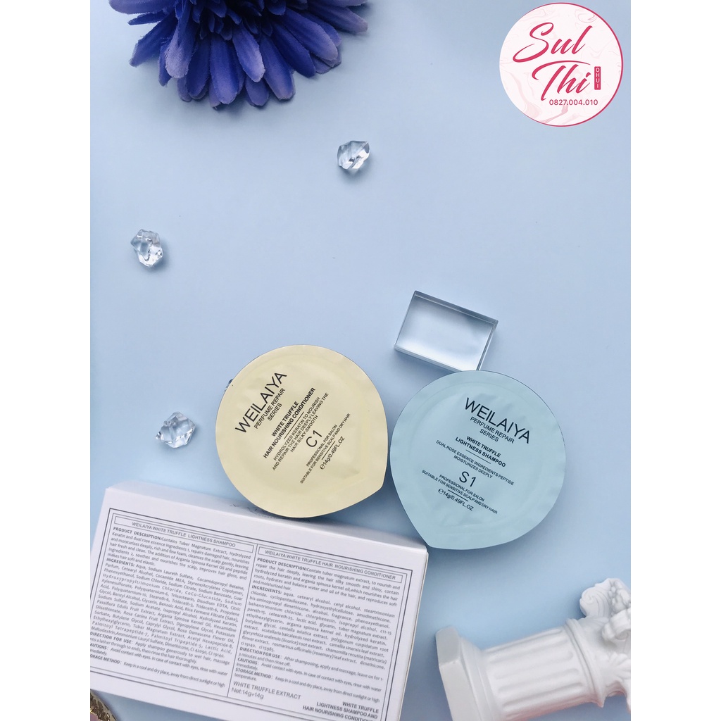 Cặp dầu gội xả Weilaiya nấm Truffle mini