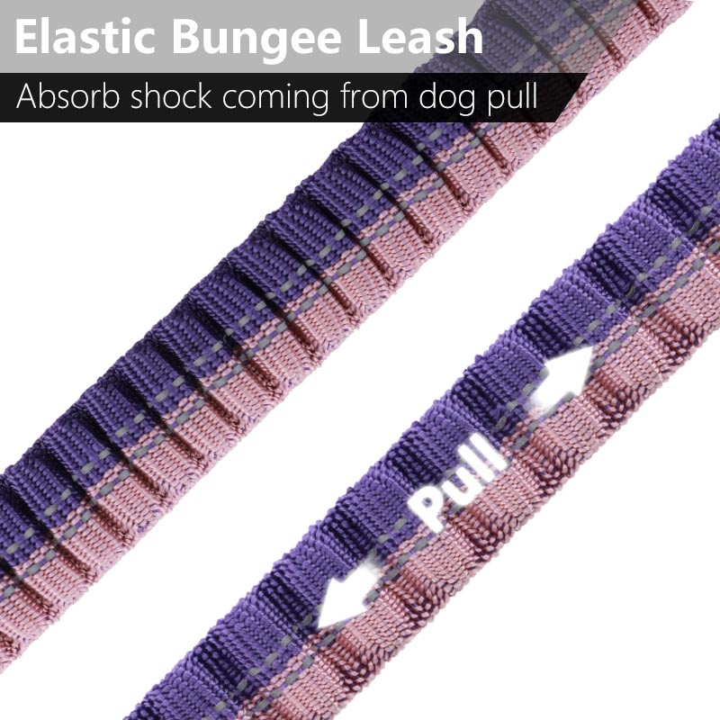 HamshMoc Dây dắt chó đi dạo đa năng có tay cầm phản quang kèm 2 dây dẫn