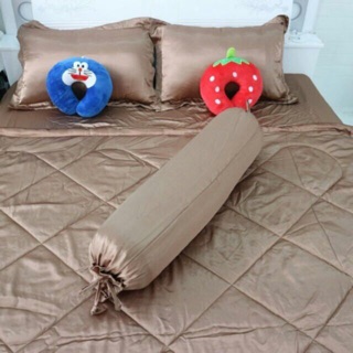 Bộ Chăn Drap Gối Phi lụa Thái tuấn