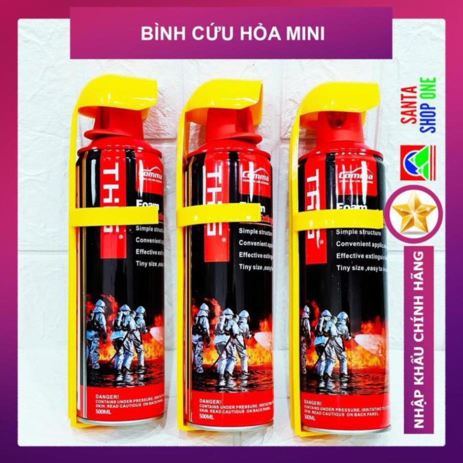 [BÙNG NỔ SALE]Bình Cứu Hỏa - Bình Chữa Cháy Mini - Dập Lửa Khẩn Cấp Ô Tô, Xe Máy, Văn Phòng - An Toàn - Saf Fire Exsting