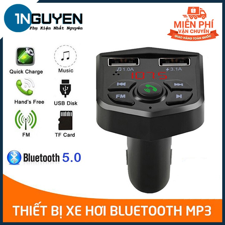 Dock, Tẩu, Cốc MP3 Cho Xe Hơi, Xe Ô tô Kết Nối Bluetooth, Nghe Nhạc, Sạc Pin, Nghe Điện Thoại Rãnh Tay_MP3