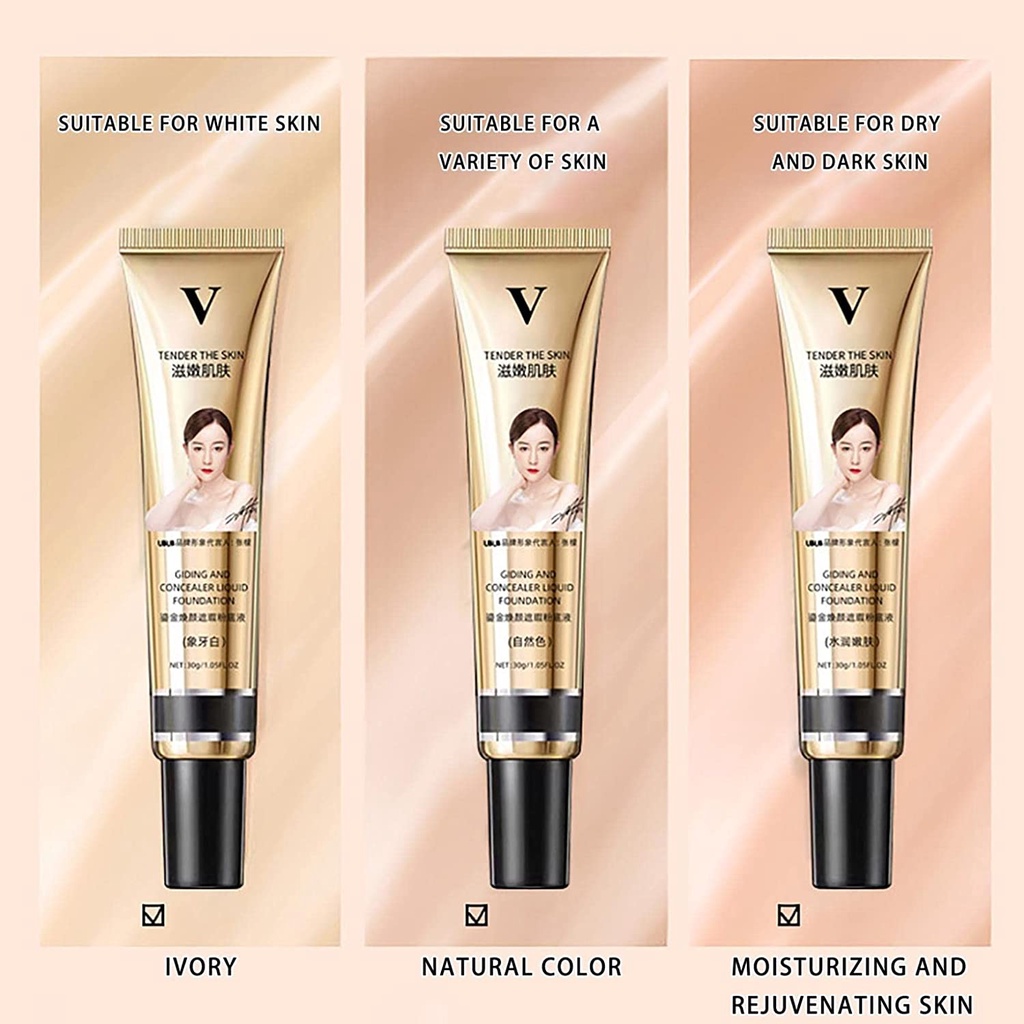 Kem Nền Che Khuyết Điểm BB cream Dạng Lỏng Dưỡng Ẩm Da Lấp Lánh Ánh Sao 30g YR