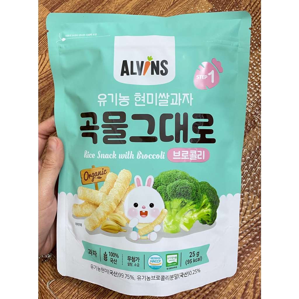 Bánh que ăn dặm Alvins cho bé từ 6 tháng tuổi - đủ vị