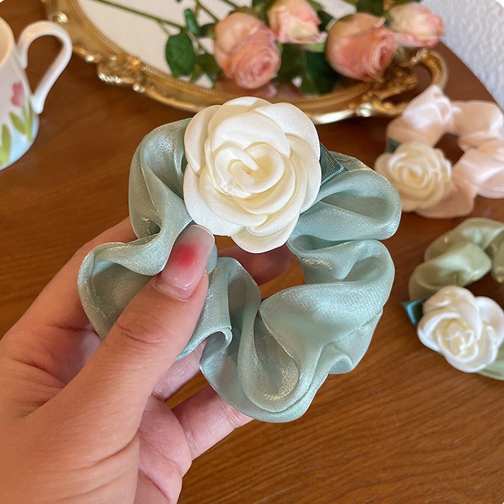 Dây Buộc Tóc Đính Hoa Xinh Xắn Đáng Yêu - Nhiều Mẫu, Nhiều Mầu