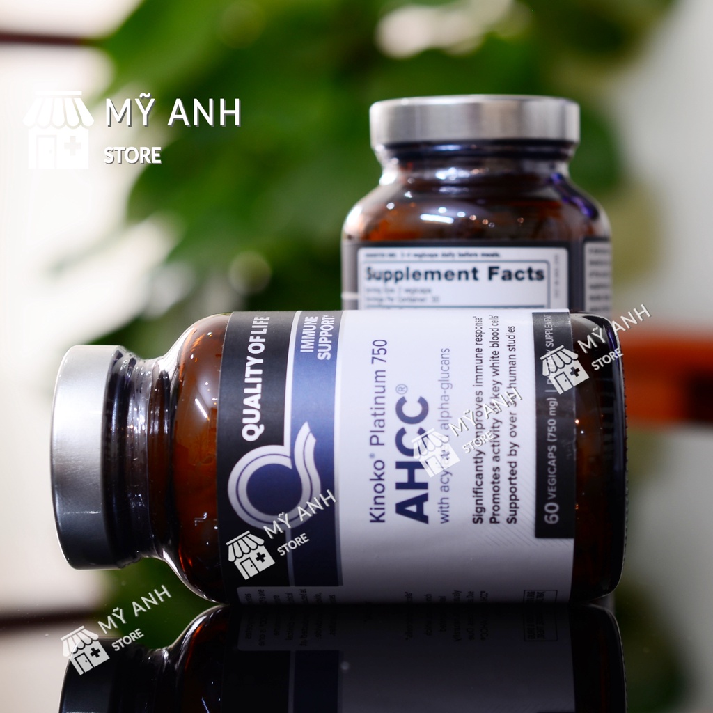 AHCC 750MG KINOKO MỸ  60V - Đào thảo HPV