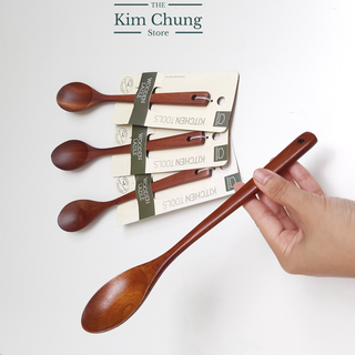 Thìa gỗ - muỗng gỗ dài lock&lock f00089 - hàng chính hãng