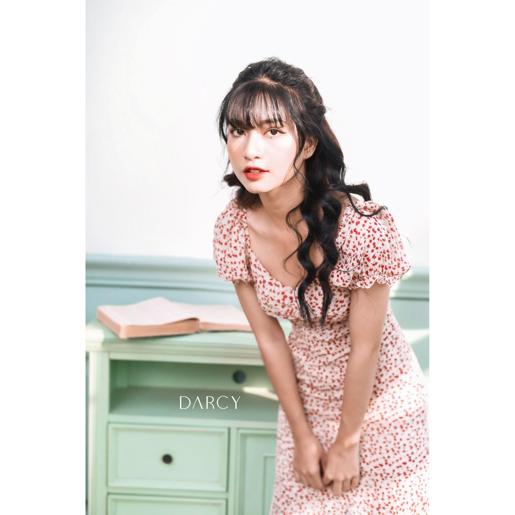 𝐃𝐀𝐑𝐂𝐘 💗FIONA DRESS 🌸 Váy voan dáng dài đuôi cá hoa nhí 🌸
