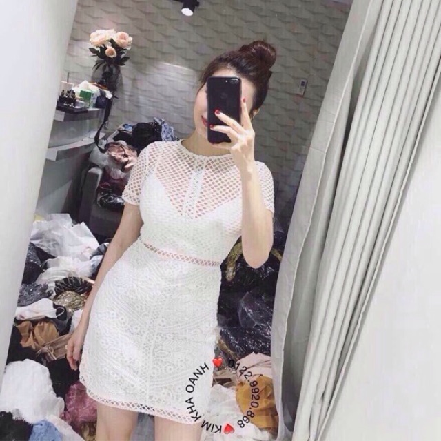 Đầm ren lưới body