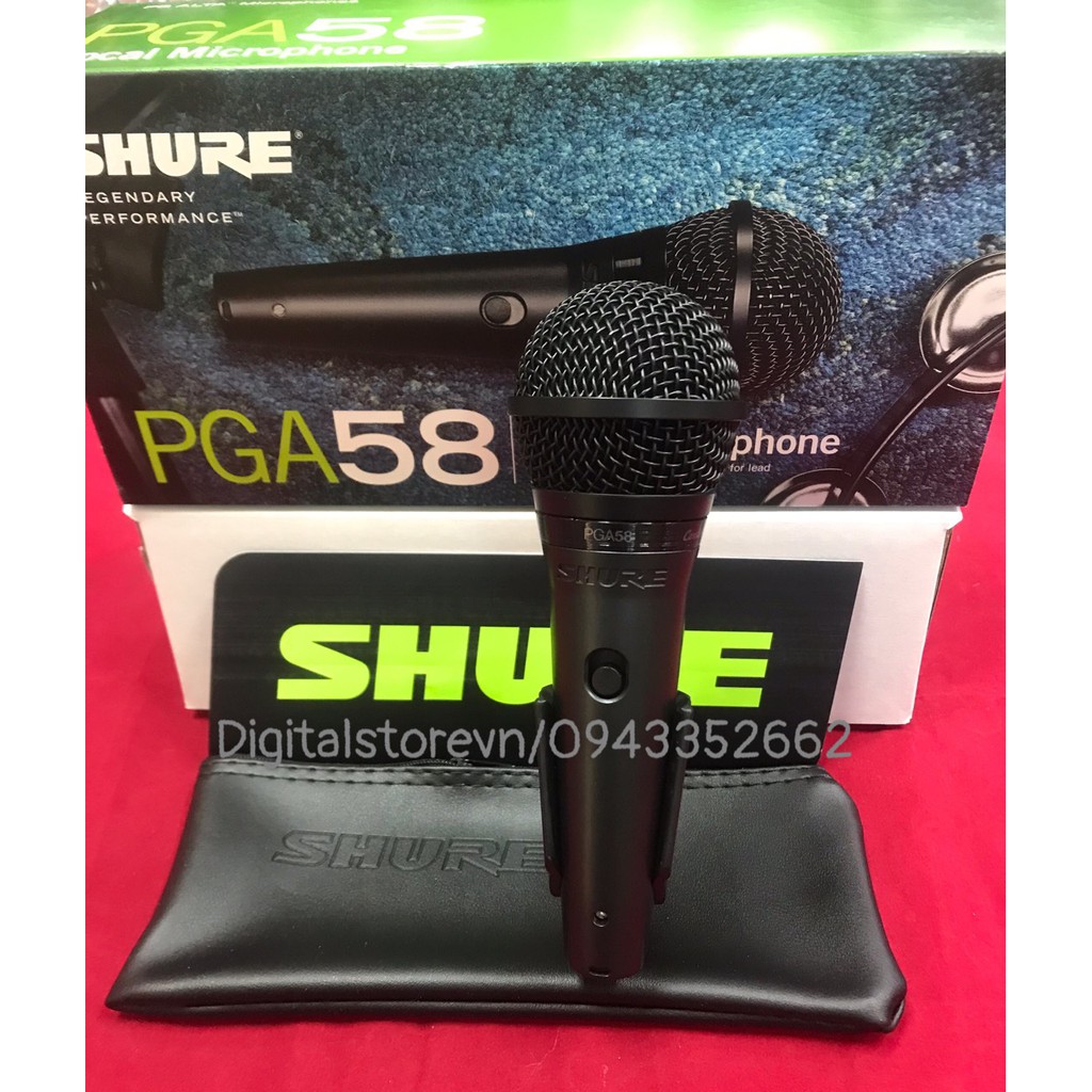 Micro có dây Shure PGA58 [ Chính Hãng USA ] Mic karaoke có dây