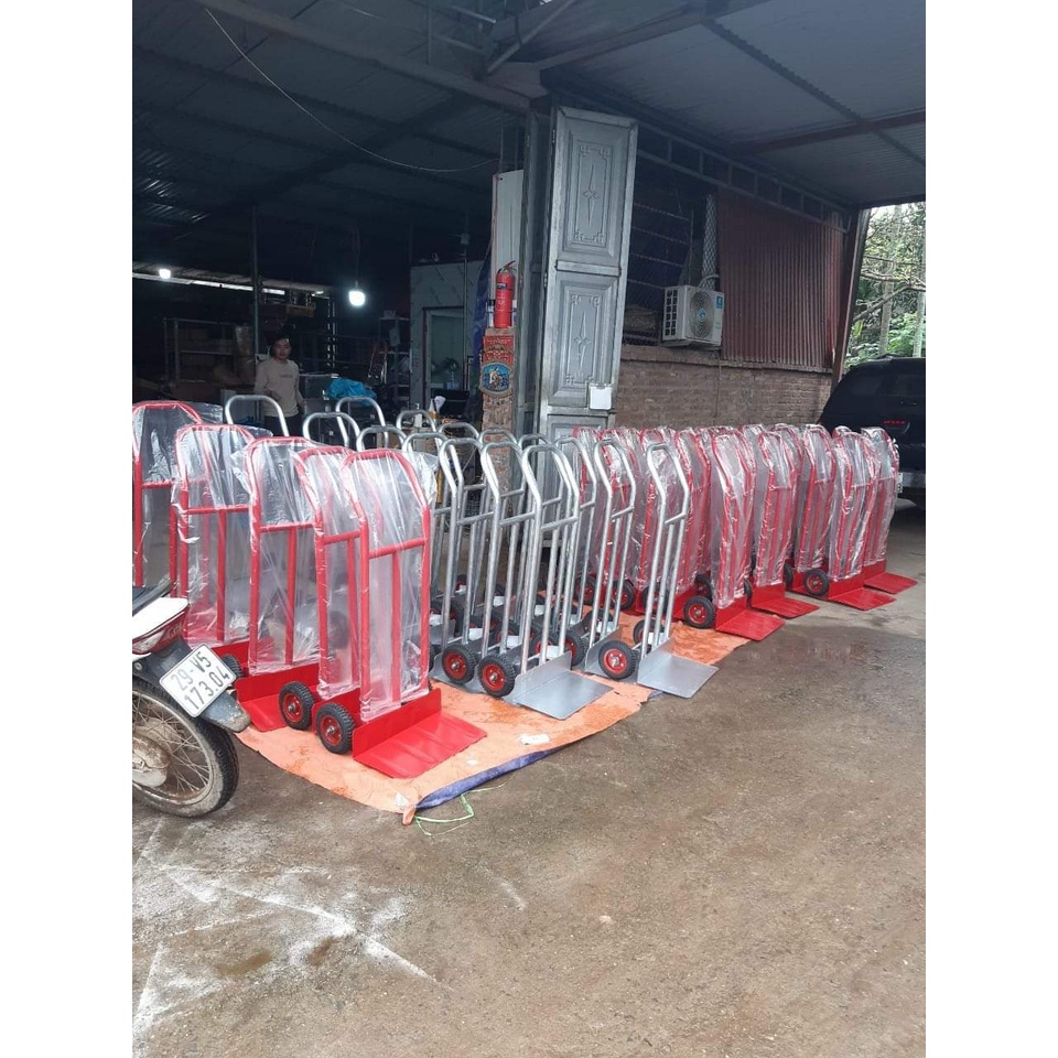 Xe đẩy hàng 4 bánh gấp gọn tải trọng 300 - 500kg - Mituhome - Dùng cho vận chuyển hàng hóa