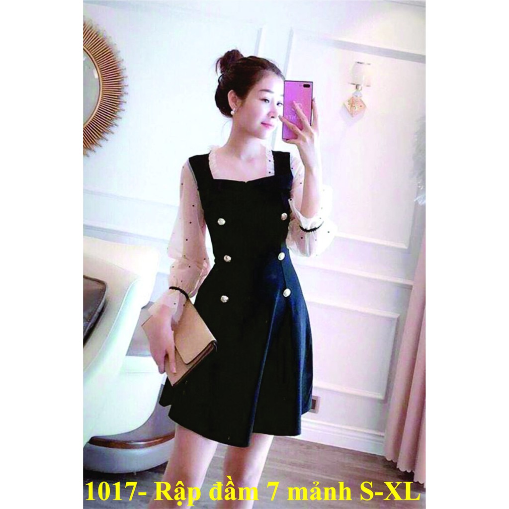 Rập đầm 7 mảnh tay phồng - rập giấy mã 1017