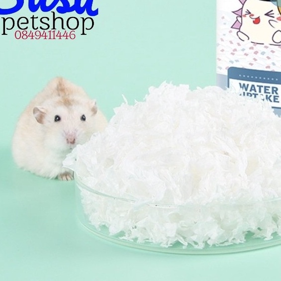 Giấy lót chuồng lót chuồng Hamster (màu ngẫu nhiên) Túi chiết lẻ 100gr